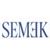 Blue 'SEMEK' logo on a white background