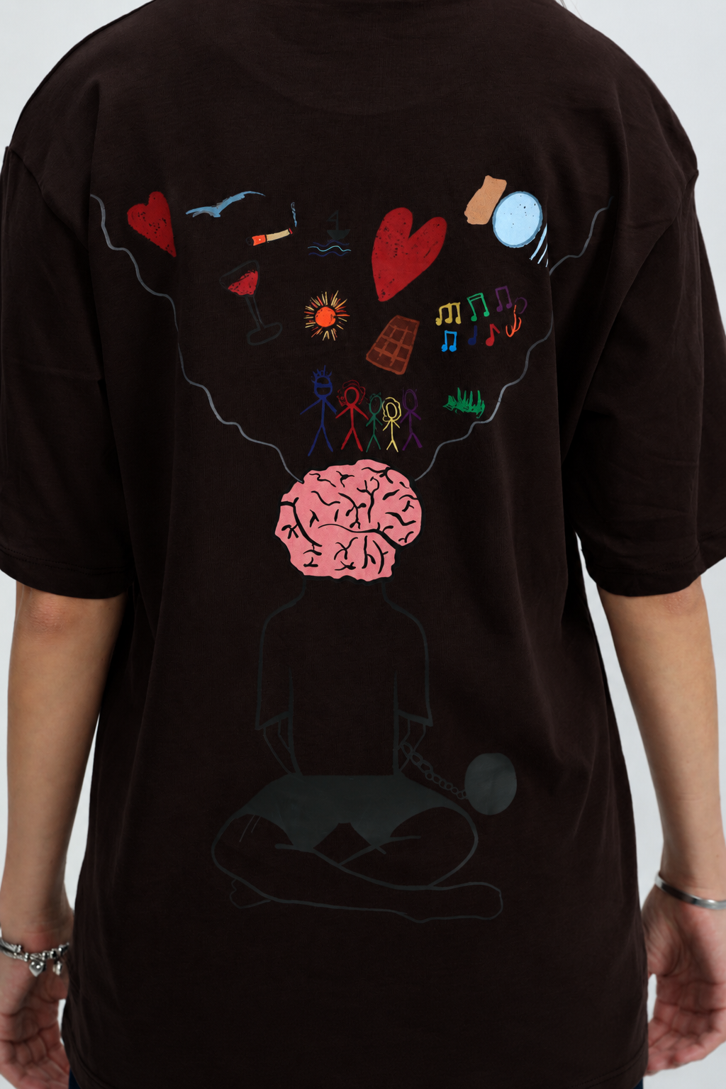 MENTAL FREEDOM -BROWN T SHIRT