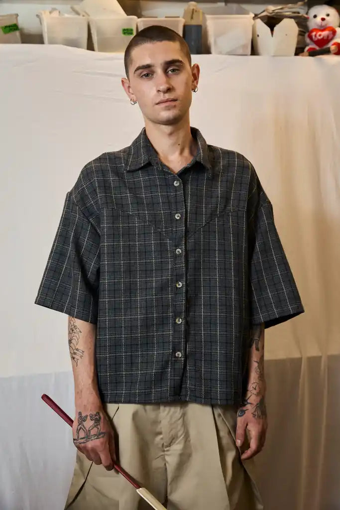HEART SHIRT-CHECKERED